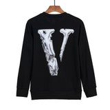 Vlone Sweatshirts Autumn/Winter Metal Big V Letter Crew Neck