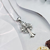 Chrome Heart Necklace Cross Vintage Pendant