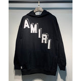 Amri splash ink flowing paint starry sky crack letter logo unicorn arm hoodie sweatshirt couple wear long sleeves
