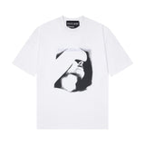 Mopey rich second generation xia loose version beautiful trendy quiet eyes printing round neck short sleeve t-shirt high street