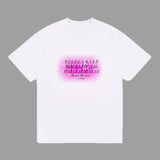 Pink digital print personalized cotton crew neck short sleeve t-shirt