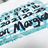 Hand-painted print plus size relaxed fit short sleeve t-shirt