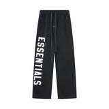 Fog season 8 essentials flocked silicone printing couple loose hooded sweatshirt pants