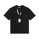 Ss abstract pattern round neck straight short-sleeved t-shirt