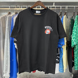 Rhude T Shirts Flame Death Knight Skull Print Cotton Casual Short Sleeve Men and Women