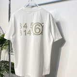 Gold foil print heavyweight cotton short sleeve t-shirt - summer