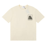 Rhude T Shirts Moon Badge Printing Cotton Casual Short Sleeve Men and Women