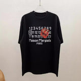 Digital direct-injection 3d amber six-sided dice print crew neck t-shirt