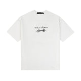 Artistic font youth pure cotton double yarn high gsm embroidered short sleeve t-shirt