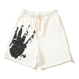 Hip-hop shorts american high street trendy palm printing casual pants loose sports half length pants shorts