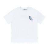 trap gradient letter tiger head short sleeve european and american high street trap star printing t-shirt loose s