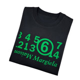 Summer digital laser marked number pattern crew neck loose drop shoulder short sleeve t-shirt