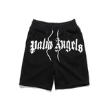 Hip-hop shorts summer american high streetletterlogoprinting sports casual terry sweatpants shorts half length pants