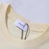 Rhude T Shirts World Map Printed Cotton Casual Short Sleeves Men and Women
