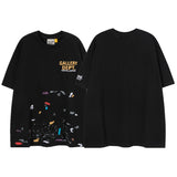 Export american retrog@llery short-sleeved t-shirt boys ins high street loose couple half-sleeved women d