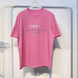 Rhinestone-cut faceted imitation diamond craftsmanship, 100% cotton double gauze relaxed fit short sleeve tee