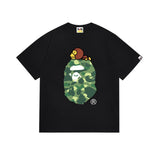B@pe tshirtsssummer ape head little monkey camouflage short-sleeved round neck t-shirt