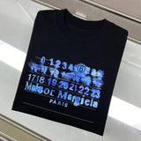 Spring/summer collection maison margiela mm logo print crew neck relaxed fit short sleeve t-shirt