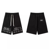Summerpure cotton digital printing loose drawstring shorts