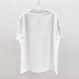 Maison margiela pink mm foam printing process oversizd dropped shoulder sleeves loose short-sleeved t