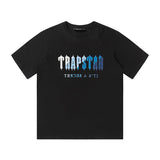 Cross-border trade trapstar rainbow letter gradient towel embroidery short sleeve t-shirt & fog high street shorts set