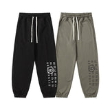 Autumn maison margiela mm drawstring elastic ankle joggers - men's casual sweatpants