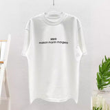 Thick plate glue printing process cotton short-sleeved t-shirt