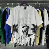 wholesale american trend mixed emotion alien octopus hot diamond angel short-sleeved couple full print