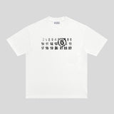 Heavyweight double gauze pure cotton short sleeve loose fit casual printed t-shirt