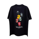 Real shot coffee mug print high-definition cotton short-sleeve t-shirt