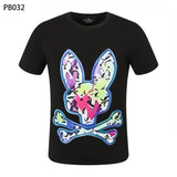 Psy wholesale american cho bunt-shirt colorful skull rabbit gradient letterprintingcouple short