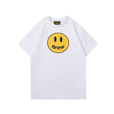 Wholesale drew smiley face short sleeve justin bieber fog trendy high street loose couple t-shirt