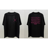 Imported flocked digital print crew neck 100% cotton heavyweight short sleeve t-shirt - couple's style