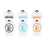 american trend high quality loose t-shirt pure cotton front and rear high-definition printing casualcoupletrendy short sleeves