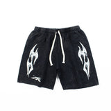 Hip-hop shorts american high street hell washed distressed retrocasualloose sports pants shorts half length pants pants
