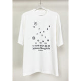 Mathematical symbol print minimalist cotton short-sleeve t-shirt