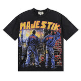 MAJESTIK T Shirts Treet Artist Garment Dyed Print Crop Tee