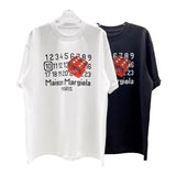 Digital direct-injection 3d amber six-sided dice print crew neck t-shirt
