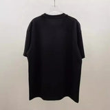Eight-sided diamond craftsmanship hot diamond round neck pure cotton t-shirt