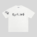 Summer high weight double yarn pure cotton short-sleeved t-shirt for men