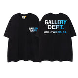 Export american retrog@llery short-sleeved t-shirt boys ins high street loose couple half-sleeved women d