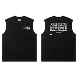 Real shot of pure cotton double yarn weight round neck sleeveless men's vest