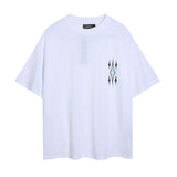 amri washed distressed tiger head number & letter logo short sleeve t-shirt