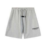 Hip-hop shorts american high street ess small label flocking letter shorts loosecasual sweatpants half length pants
