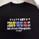 Colorful letter print cotton loose-fit short sleeve youth summer t-shirt