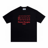 Heavyweight double yarn combed cotton padded print short sleeve t-shirt
