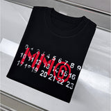 Crew neck, digitally printed red logo, relaxed fit, plus size short sleeve tee