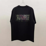 Quirky letter & number direct-to-garment print oversized drop shoulder short sleeve tee