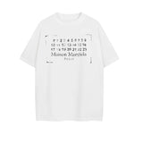 Early spring niche design minimalist letter logo print crew neck 100% cotton number pullover short sleeve t-shirt