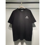 [gram] am peace dove flowing paint graffiti letter starry sky classic logo printing short sleeve couple t-shirt